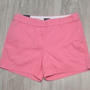J. Crew Classic Chino 5” Pink Cotton Shorts NWT Size 4